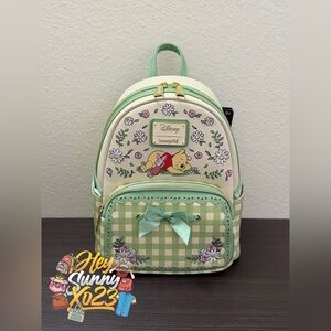 Loungefly Disney Winnie the Pooh Floral Gingham Mini Backpack